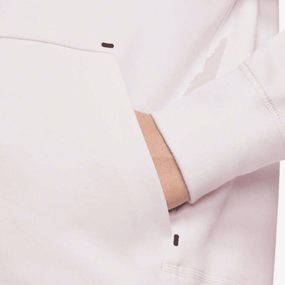 NIKE Size Small Windrunner Tech fleece full zip pale muted pink hoodie - Picture 4 of 11